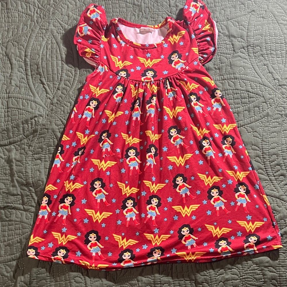 Boutique Red Wonder Woman Kids Dress